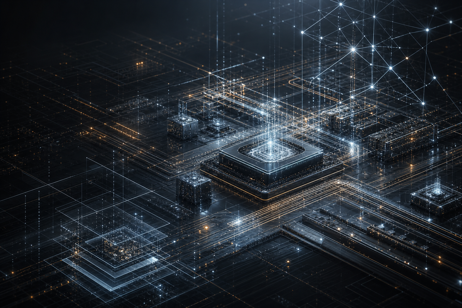 AI hardware grid and system architecture visualization